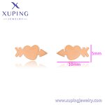Stud Earring Manufacturer - XUPING 98600 Stainless Steel Rose Gold Plated Lovely