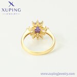 Women Ring Manufacturer - XUPING 15649 14K Gold Plated Vintage Diamond Daily Simple