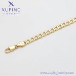 Women Anklet Manufacturer - XUPING X000991636 14K Gold Plated Simple Cuban Foot Chain