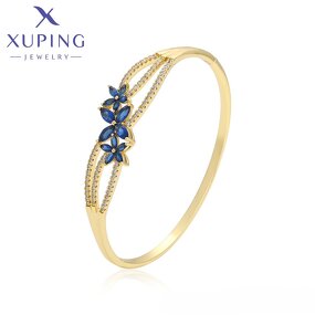 Women Bracelet Manufacturer - XUPING X000998538 14K Gold Plated Flower Copper Exquisite