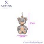 Pendant Manufacturer - XUPING X000751129 Multicolor Gold Plated Charming Bear Fashion