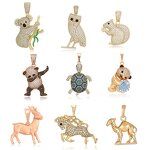 Men Pendant Manufacturer - XUPING Gold Plated Animal Cross Iced Out Hip Hop Rapper