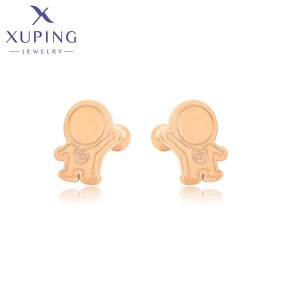 Stud Earring Manufacturer - XUPING 99963 Rose Gold Plated Stainless Steel Cute Bulk
