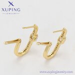 Huggie Earring Manufacturer - XUPING X000941566 14K Gold Plated CZ Small Hoop