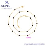 Women Necklace Manufacturer - XUPING X000994367 24K Gold Plated Link Chain Simple