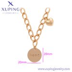 Women Necklace Manufacturer - XUPING A00733995 18K Gold Plated Heart Minimalist