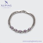 Unisex Bracelet Manufacturer - XUPING X000827381 Platinum Plated Environmental Copper Minimalist