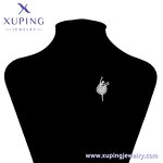 Women Brooch Manufacturer - XUPING S00100573 Platinum Plated Dance Girl Fashion Cute