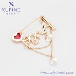 Women Brooch Manufacturer - XUPING A00912246 Heart Pendant Angle Letter Alphabet