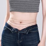 Women Belly Chain Manufacturer - XUPING Gold Plated Sexy Multi Layered Waist Body