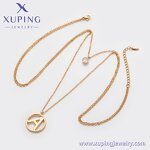 Women Necklace Manufacturer - XUPING X000905159 18K Gold Plated Stone Trendy Charming