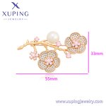 Women Brooch Manufacturer - XUPING A00912323 Fashion Pink Plum Blossom Flower