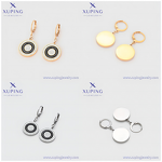 Dangle Earring Manufacturer - XUPING Stainless Steel Black Huggie Drop Fashion