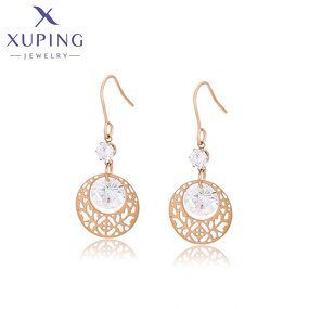 Dangle Earring Manufacturer - XUPING 99424 Rose Gold Plated Copper Stainless Steel