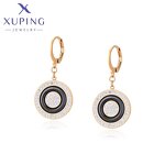 Dangle Earring Manufacturer - XUPING Stainless Steel Black Huggie Drop Fashion