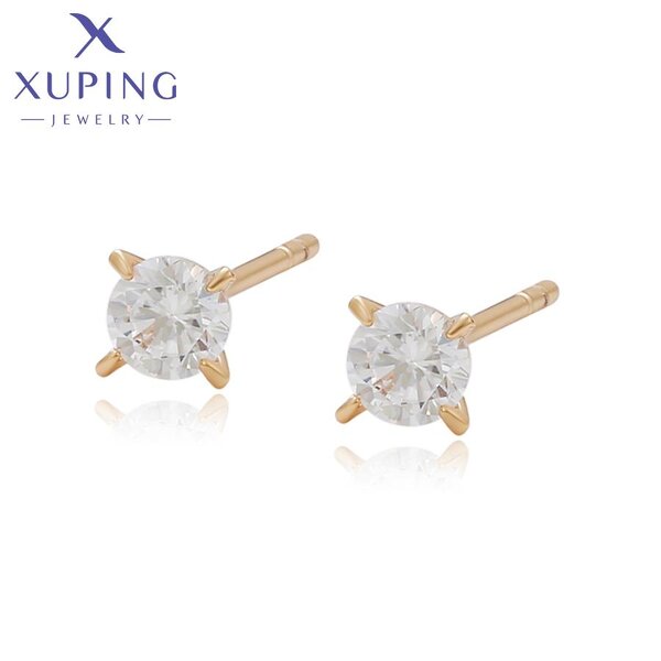 Stud Earring Manufacturer - XUPING X000757119 18K Gold Plated Copper Fashion Ladies