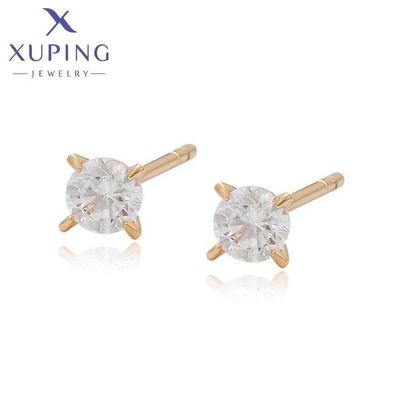 Stud Earring Manufacturer - XUPING X000757119 18K Gold Plated Copper Fashion Ladies