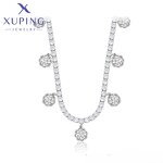 Women Necklace Manufacturer - XUPING 14N244306 Platinum Plated Flower Light Luxury