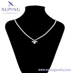 Women Necklace Manufacturer - XUPING X000967194 Platinum Plated Ribbon Beaded Simple