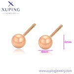 Stud Earring Manufacturer - XUPING A00911967 Stainless Steel Single Beads Rose Gold