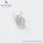 Women Brooch Manufacturer - XUPING S00100573 Platinum Plated Dance Girl Fashion Cute