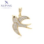 Pendant Manufacturer - XUPING X000885254 14K Gold Plated Iced Out Animal Bird