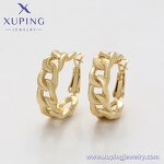 Huggie Earring Manufacturer - XUPING X000464058 14K Gold Plated Charming Copper Women