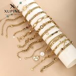 Women Bracelet Manufacturer - XUPING Gold Plated Flower Cuban Tennis Chain Link