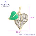 Pendant Manufacturer - XUPING X000852233 14K Gold Plated Iced Out Green Heart