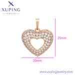 Pendant Manufacturer - XUPING X000864170 18K Gold Plated Iced Out Big Love Heart