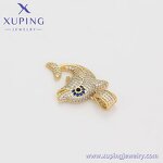 Pendant Manufacturer - XUPING X000810371 14K Gold Plated Dolphin Animal Iced Out