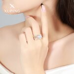 Women Ring Manufacturer - XUPING Gold Plated 18K Copper Big Stone Engagement Wedding