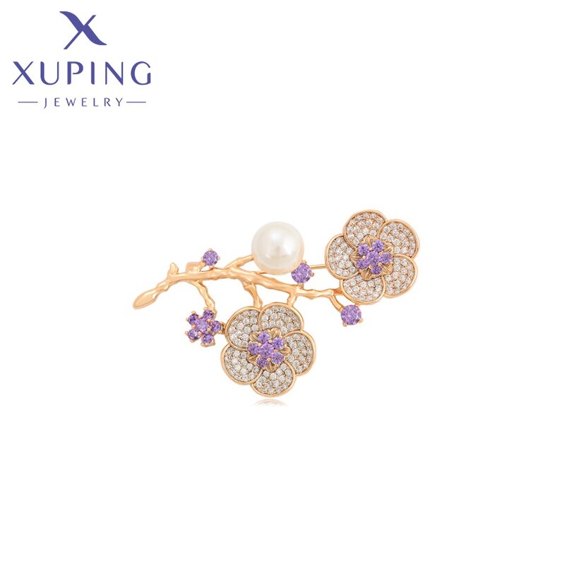Women Brooch Manufacturer - XUPING A00912318 Fashion Plum Blossom Flower Elegant