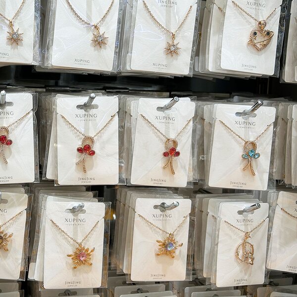 Women Necklace Manufacturer - XUPING Gold Plated Link Chain Pearl Crystal Butterfly