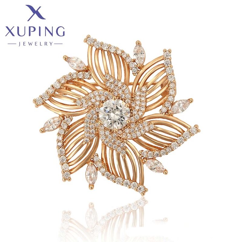 Women Brooch Manufacturer - XUPING A00899095 CZ Flower Rhinestone Big Fashion Elegant