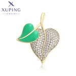 Pendant Manufacturer - XUPING X000852233 14K Gold Plated Iced Out Green Heart