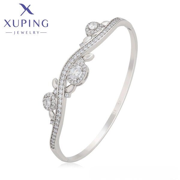 Women Bangle Manufacturer - XUPING X000905849 Platinum Plated Silver Color Fashion