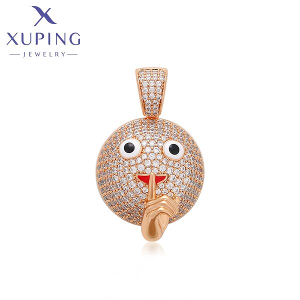 Pendant Manufacturer - XUPING X000835713 18K Gold Plated Expression Sign Iced Out