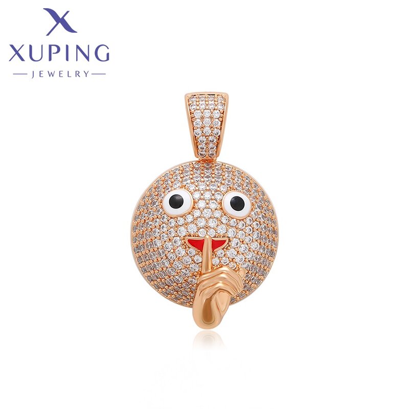 Pendant Manufacturer - XUPING X000835713 18K Gold Plated Expression Sign Iced Out