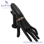 Women Bangle Manufacturer - XUPING X000987174 14K Gold Plated Red Stone Heart Wedding