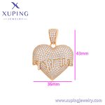 Pendant Manufacturer - XUPING X000716993 18K Gold Plated Heart Shape Copper Sweetheart