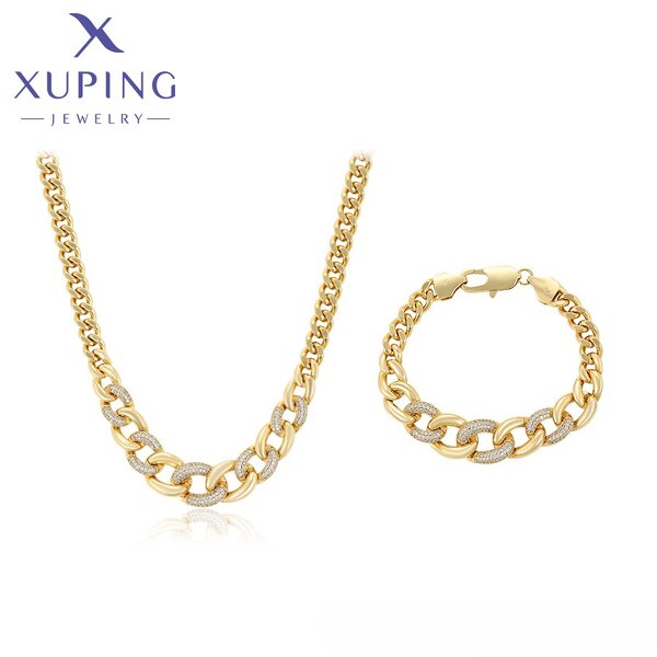Women Jewelry Set Manufacturer - XUPING X000945694 Indian Bead Bracelet Necklace 2Pcs