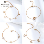 Women Bracelet Manufacturer - XUPING Gold Plated Flower Cuban Tennis Chain Link