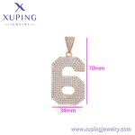 Pendant Manufacturer - XUPING X000716962 18K Gold Plated Number-6 Personality DIY