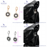 Dangle Earring Manufacturer - XUPING Stainless Steel Black Huggie Drop Fashion