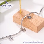 Women Necklace Manufacturer - XUPING X000850917 Platinum Plated CZ Butterfly Beads