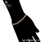 Men Jewelry Set Manufacturer - XUPING X000938705 14K Gold Plated Cuban Chain Copper
