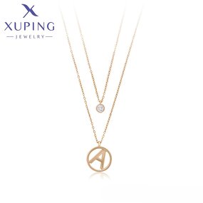 Women Necklace Manufacturer - XUPING X000905159 18K Gold Plated Stone Trendy Charming