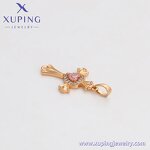 Pendant Manufacturer - XUPING X000770807 18K Gold Plated Love Cross Iced Out Simple