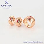 Women Jewelry Set Manufacturer - XUPING 65090 Rose Gold Plated Ring Earrings Copper